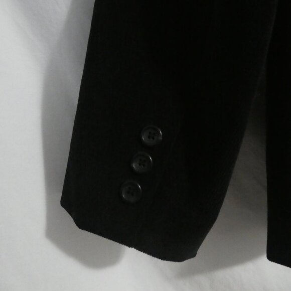 RAFAELLA | size 12 | Women's Black Corduroy / Cords Dress Jacket / Blazer - Picture 12 of 14